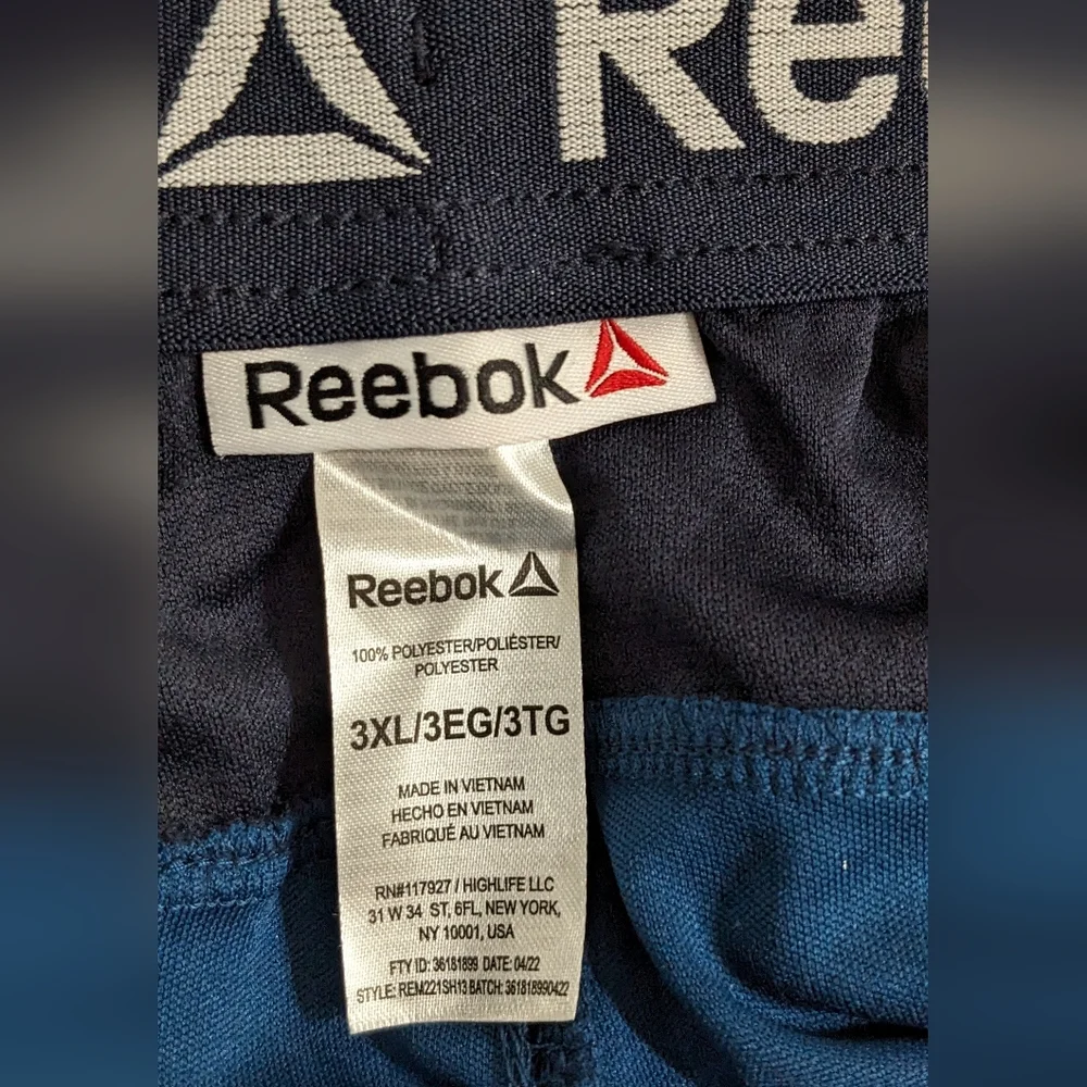 Reebok Men's Sailor Blue Active Knit Training Shorts, Size 3XL, New With Tag